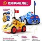 Rechargeable Remote Control Cartoon Cars For Little Kids  2 Pack Police   Race R