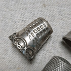 Vintage Antique Silver Sewing Thimble Usa Mexico 3p Fancy  Lot