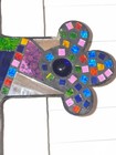 Vintage Stained Glass Mosaic Cross Hanging Wall Art 15    X 11   