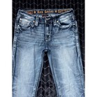 Rock Revival Katydid Bootcut Jeans Embellished Pockets Mid-rise Denim 28