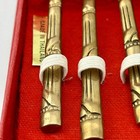 Vintage Thailand Demitasse Teaspoons Sw Nickel Bronze W wood 6 Spoons  Euc
