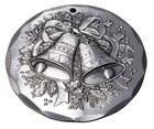 Vintage Wendell August Forge Hammered Aluminum Christmas Bells Ornament 1982