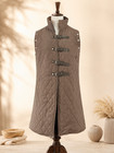 Men s Medieval Gambeson Vest Sleeveless Viking Larp Knight Costume Armor Coat