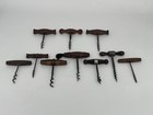 Lot Of 10 Various Antique Corkscrews Unbranded Wooden Antique Corkscrews