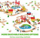117pcs Wooden Train Tracks Lot Railway Pieces Set Play For Thomas The Train Brio