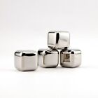 Stainless Steel Reusable Ice Cubes  Whiskey  Wine  Liquor- 4 set With Container