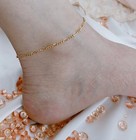 14k Yellow Gold 2 5mm Figaro Link Chain Anklet - 9  Inch - Italy