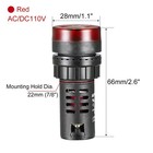 Uxcell 5pcs Red Indicator Light With Buzzer Ac dc 110v  22mm 110v 5pcs 