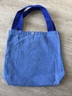 Polka Dot Dairy Tote Bag     Blue Bag With Spotted Cow Print Retro Design