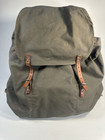 Very Cool Vintage M39 Swedish Army Ww2 Military Canvas Leather Rucksack  Antique
