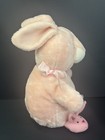 Applause Pink Bunny With Bunny Rabbit Slippers Plush Stuffed Animal Vintage