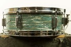 1960s Rogers 5x14 Luxor Blue Oyster Pearl Snare Drum