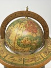 Vtg Wooden Zodiac Old World Globe W base Reproduction Of Terrestrial Globe Italy