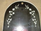 Art Deco Frameless Etched Wall Mirror 12x24 Floral Design