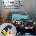 10000 Lb Electric Winch For Truck Synthetic Rope Waterproof Remote Control