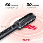 New Tymo Ring Hair Straightener Brush Ceramic Anti-scald Flat Iron W  Travel Bag
