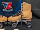 Riedell 130m Vintage Men s Roller Skates Size 9 Tan Suede With Box