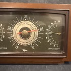 Vintage Taylor Mahogany Desk Barometer Temperature Humidity Weather Station 