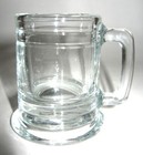 Set Of 2 Mini Barrel Mugs Shot Glasses Or Toothpick Holders - Clear Glass