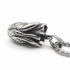 Mendel Solid Stainless Steel Mens Anatomical Real Human Heart Pendant Necklace