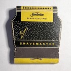 Vintage Matchbook Sunbeam Shavemaster Full Feature Unused Unstruck Advertising