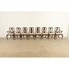 Henkel Harris Queen Anne Solid Mahogany Dining Chairs  Set Of Eight