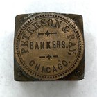 Antique Printing Letterpress Printers Block Cut Peterson   Bay Bankers Chicago