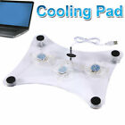 3 Fans Usb Cooler Cooling Pad Stand Led Light Radiator For Laptop Pc Notebook