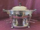Antique Jos  Heinrichs Paris   New York Chafing Dish  1904 With 2 Serving Spoons