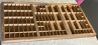 Antique Wood Letterpress Type Tray Shadow Box 89 Compartments