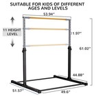 Signature Fitness Adjustable Folding Steel Gymnastics Bar  Ages 3   Black  used 