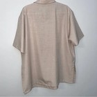 En Barong Filipino Mens Wedding  Shirt Embroidered Button Down Beige Xxl