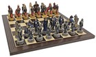 Medieval Times King Arthur Chess Set With 14  Ebony   Maple Wood Board