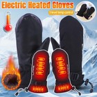 Heated Mittens Gloves Electric Rechargeable Battery Hand Warm Windproof Thermal