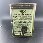 Vintage Advertising  Empty Rex   Vertical Pocket Tobacco Tin   rare 