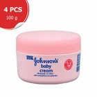 4 Pcs Johnson Baby Body Face Cream Skin Care Moisturizer Proven Mild 100g