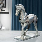 Horse Figurine Statue Home D  cor - Horse Sculptures Sturdy Base With Anti-slip 