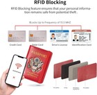 Rfid Blocking Leather Passport Holder Travel Wallet With Card Slots   Free Shipp