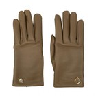 Hermes Jump F Etoupe Lambskin Cashmere Women s Gloves