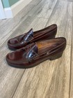 Vtg Bass Weejuns Leather Wine Cordovan Preppy Penny Loafers Slip Ons Sz 10 D