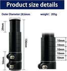 Mountain Bike Bicycle Handlebar Fork Stem Riser Extender Head Up Metal Adaptor