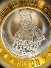 1990s Las Vegas Hilton  999 Silver Strike 0 6oz Starlight Express Rusty As-is