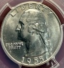 1955-d Washington Silver Quarter  Pcgs Ms64  Free Shipping