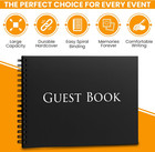 Hardcover Guestbook 1 260 Entries Charcoal 10 X 8 Inches 