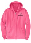Mercedes Benz Embroidered Zip Up Hoodie Sweatshirt Hooded Fleece
