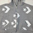 Converse Kids Gray Star Chevron Logo Full Zip Hoodie Sweatshirt Size 6 5-6 Years