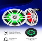 Ds18 Nxl-69 wh Hydro 6x9 2 Way Marine Speakers Rgb Led Lights 375w Max