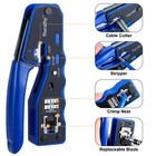 Pass Through Rj45 Crimp Tool Kit Ethernet Crimper Kit Cat5e Cat5 Cat6 Crimpin   