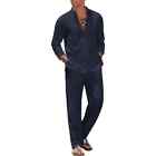 2pcs Set Men s Cotton Linen Shirt And Pants Suits For Men Beach Wear Tracksuit
