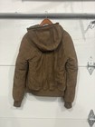 Tom Ford Men s Brown Suede Lamb Leather Hooded Bomber Jacket Size 50 Italy